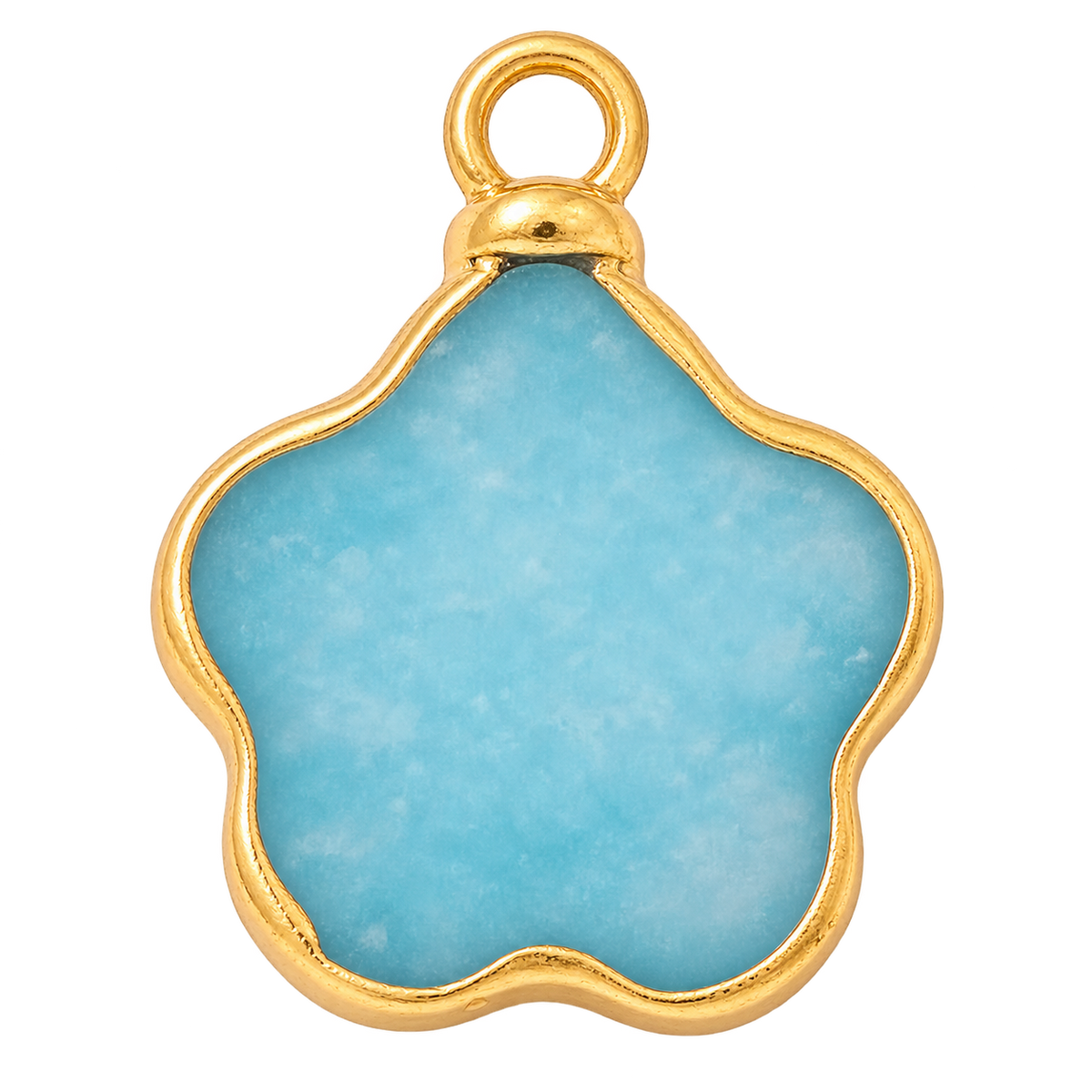Natural Stone Flower - Blue Jade