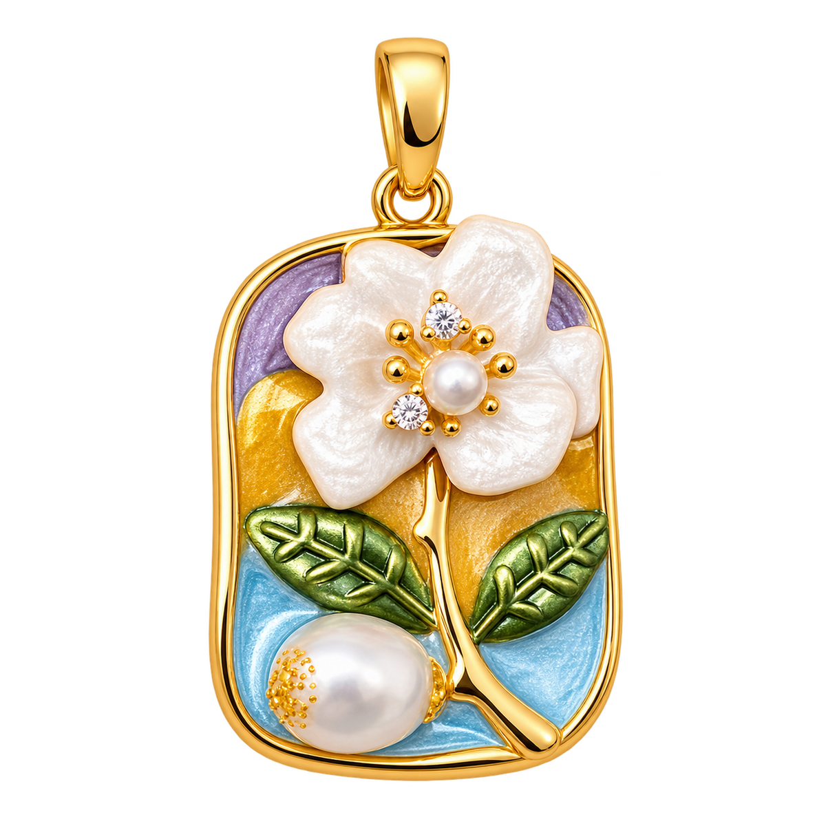 Oil Painting Style Flowers Square Charm