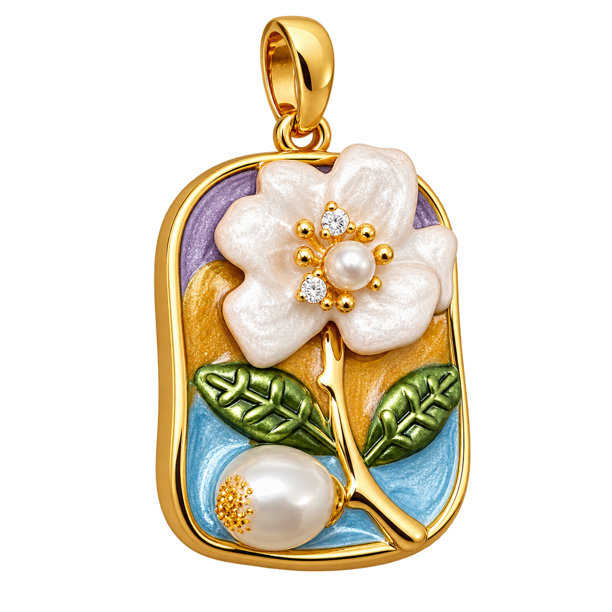 Oil Painting Style Flowers Square Charm