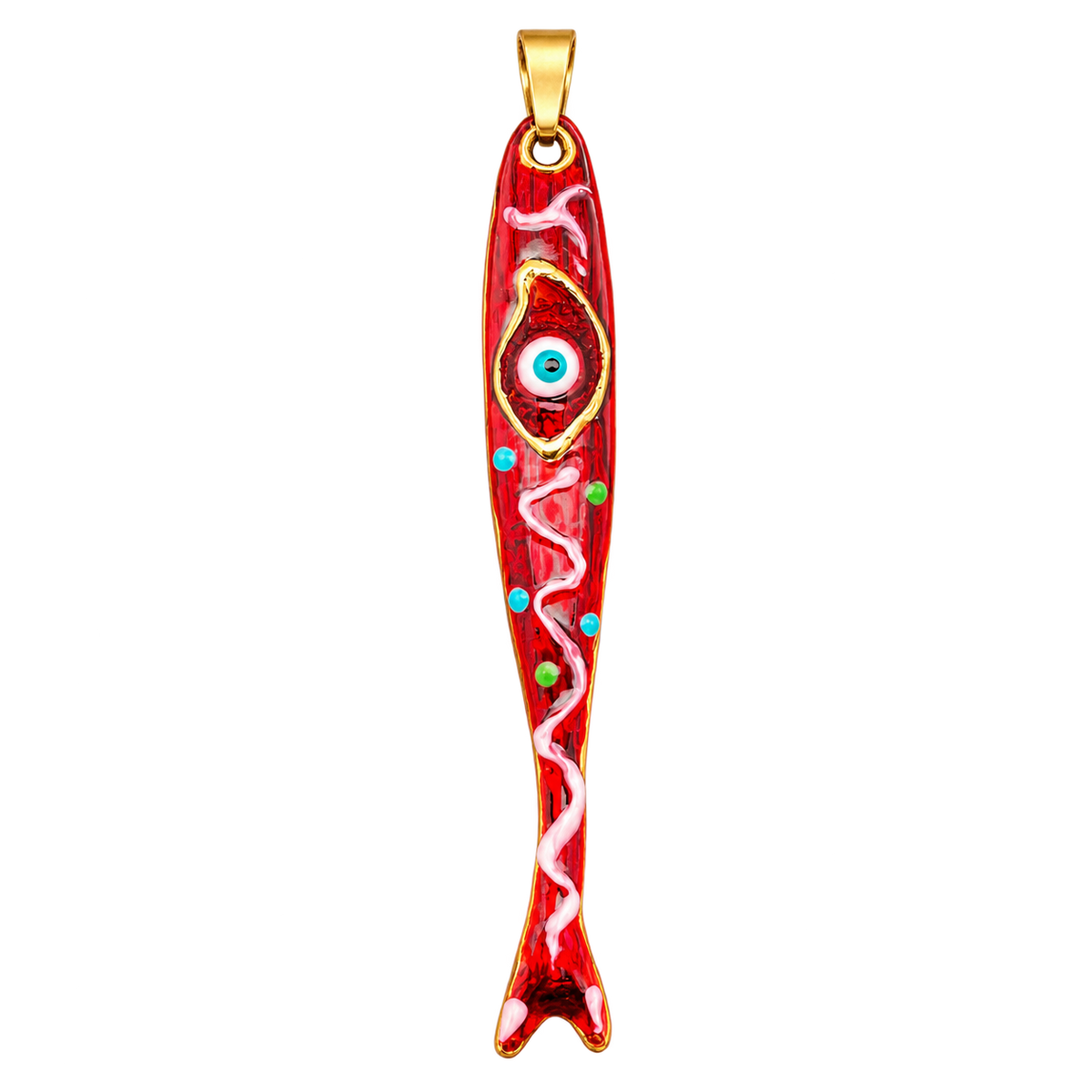 Enamel Fish - Red